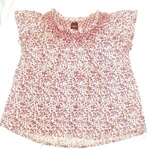 Tea CollectionShort Sleeve Ruffled Glitter Top